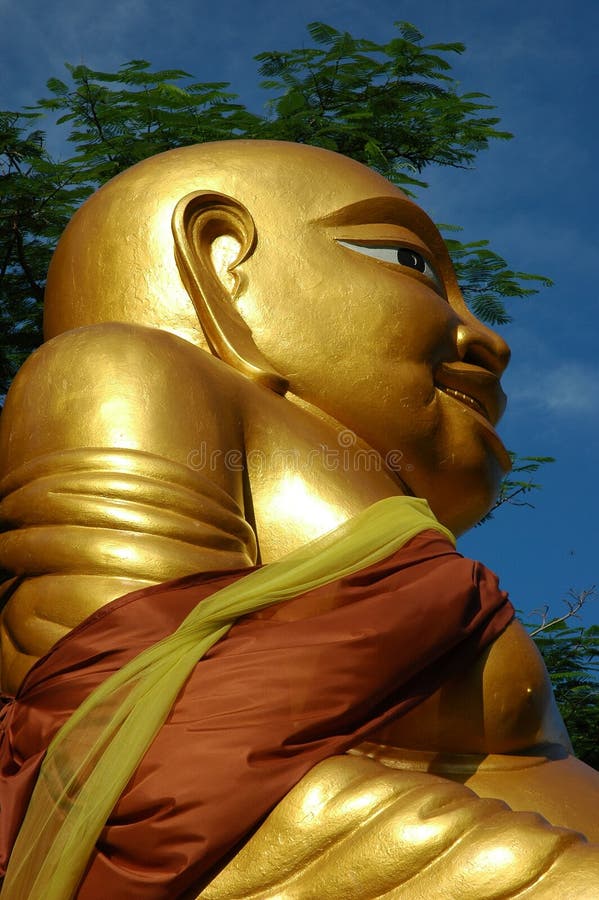 Profile Big Gold Buddha. Surat Thani, Thailand.