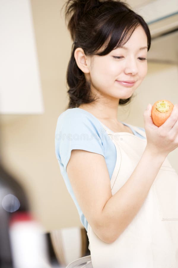 Profile of Japanese woman stock photo. Image of wife 10127850