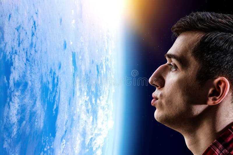 Girl Kissing Earth Planet . Mixed Media Stock Photo - Image of world ...