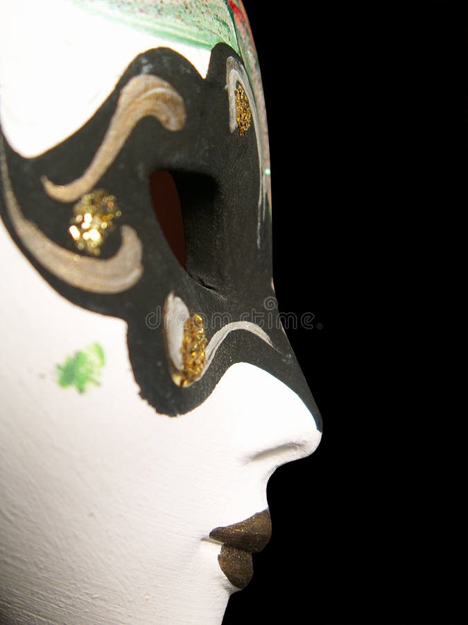 Profile of carnival mask of a woman. Side profile mask stock images, royalty-free photos and pictures