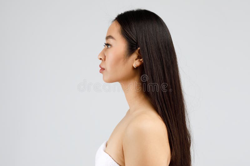 Chinese Woman Side Profile Headshot Stock Photos - Free & Royalty