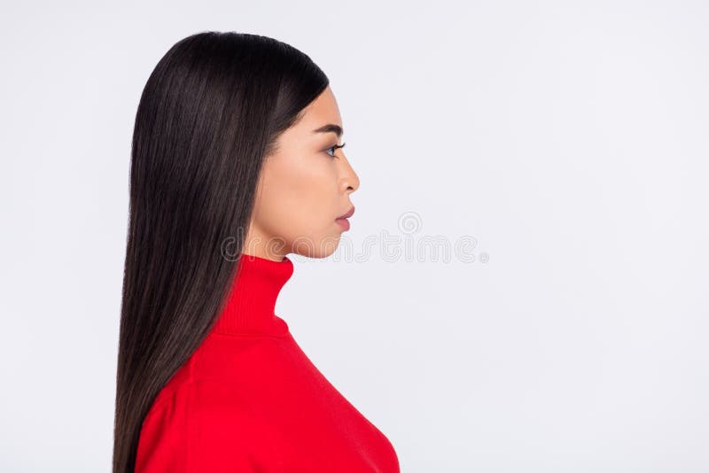 Chinese Woman Side Profile Headshot Stock Photos - Free & Royalty