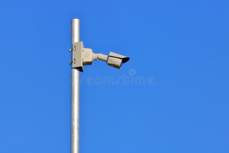 Profile Isolated Electronic Security Camera royalty free stock images