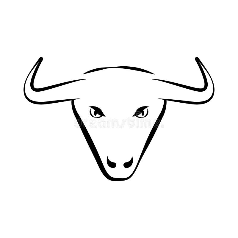 Profilo isolato di un toro illustrazione vettoriale Profilo isolato di un toro illustrazione vettoriale