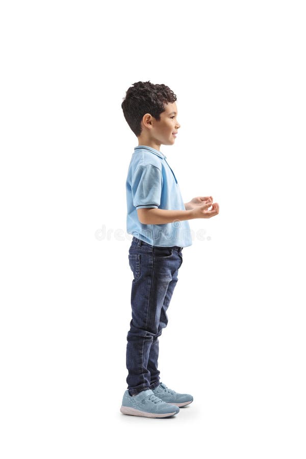 Profilul de lungime completă împușcat de un băiat asiatic stock images
