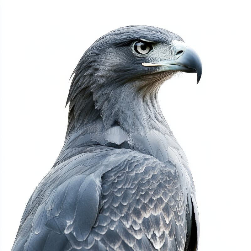 Profilul Vulturului Negru și Gri Majestic Close Up vector illustration
