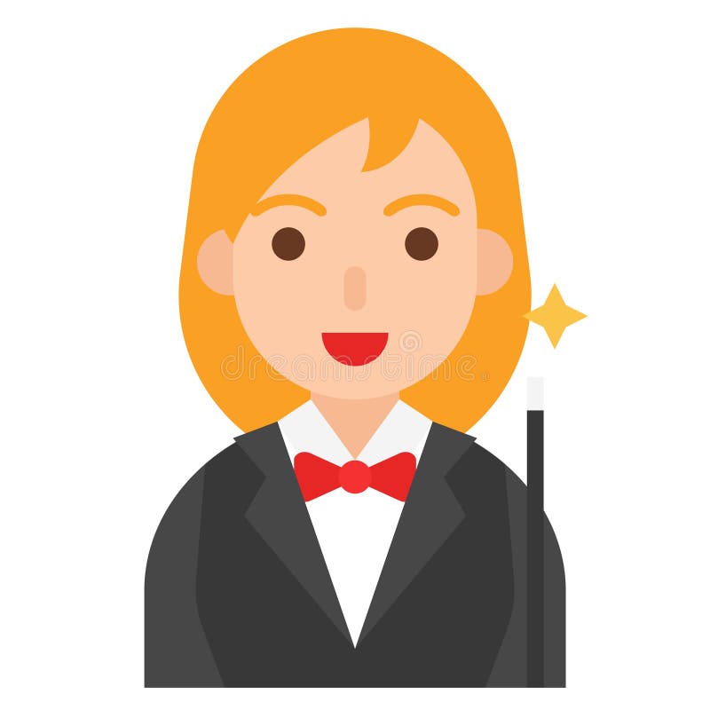 Profissão de ícone mágico e ilustração do vetor de trabalho ilustração royalty free