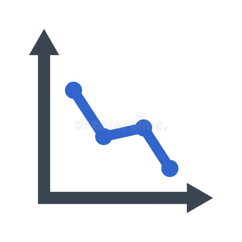 Profit decrease icon royalty free illustration