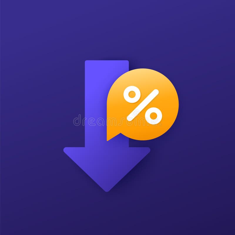 Profit decrease icon, vector design, eps 10 file, easy to edit. Price low decrease icon vectors