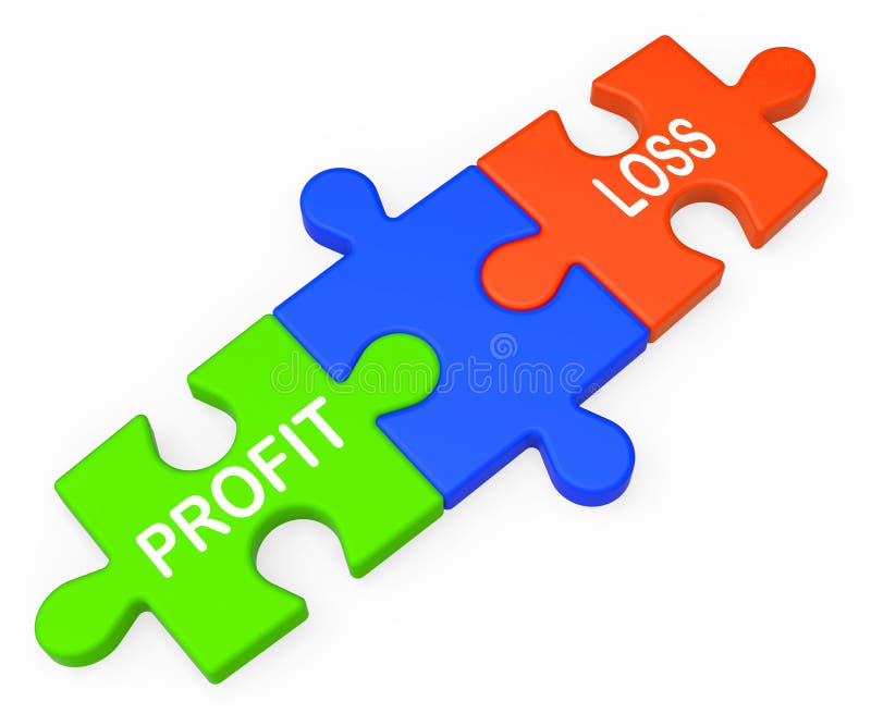 Profit Loss Shows Returns For Businesses stock illustration