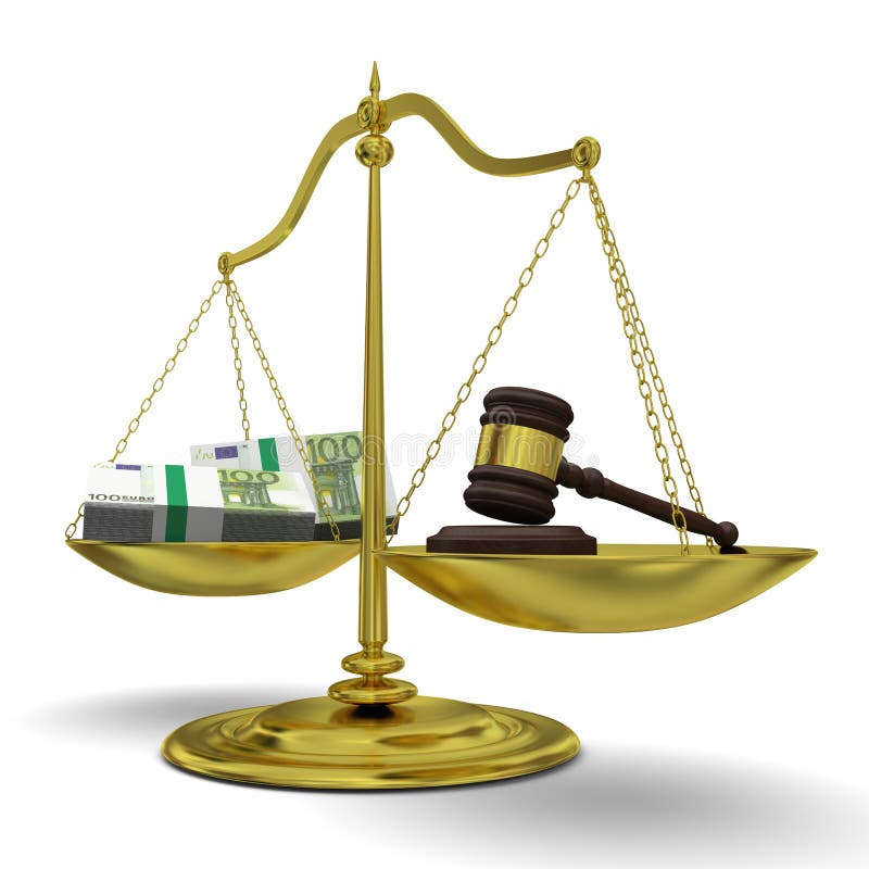 Profit versus justice vector illustration