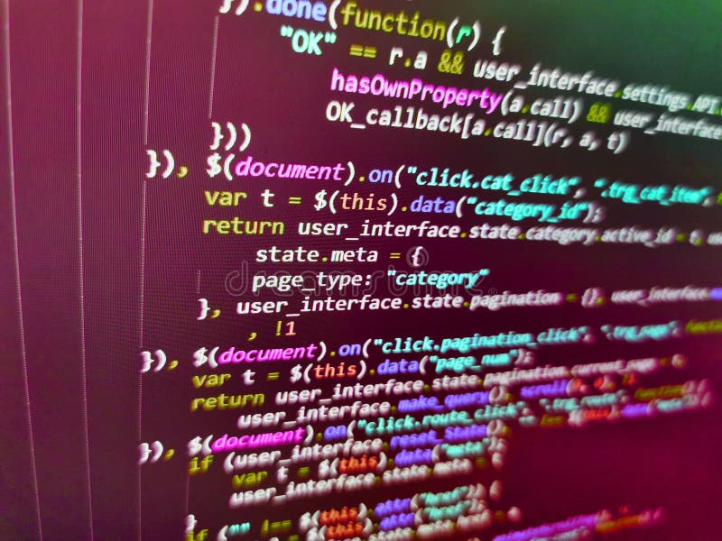 Profondità superficiale dell'effetto campo. tecnologia digitale sul display. sviluppo di codice binario di programmazione. program fotografia stock libera da diritti