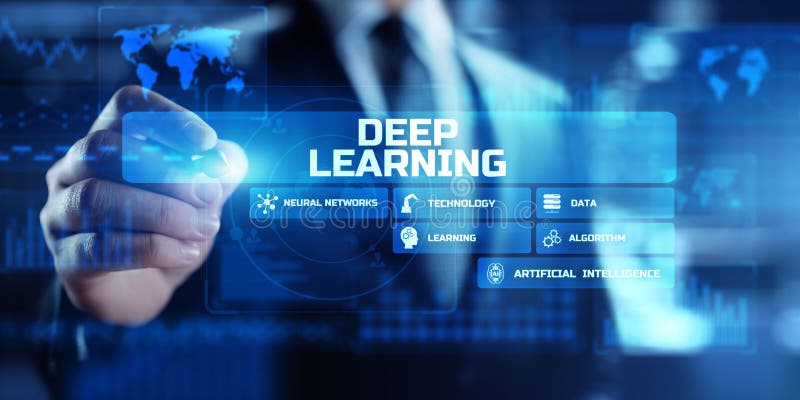 Profundidad Machine Learning inteligencia artificial redes neuronales automatización concepto de tecnología moderna imagenes de archivo