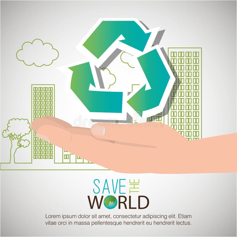 Progettazione amichevole di Eco illustrazione di stock Progettazione amichevole di Eco illustrazione di stock