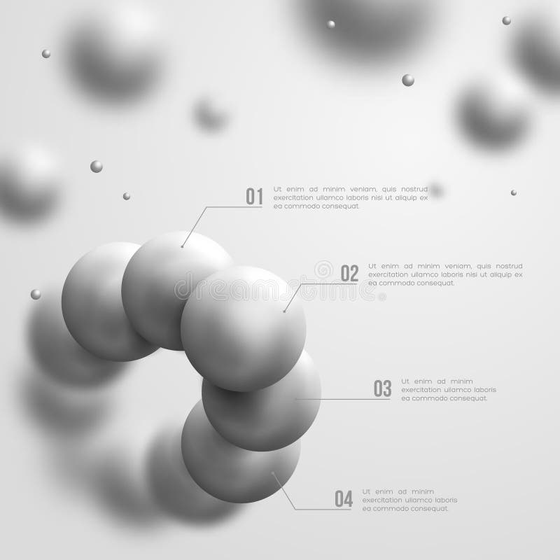 Progettazione astratta delle molecole Illustrazione di vettore