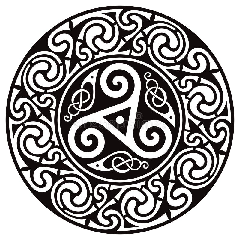 Progettazione celtica rotonda Mandala celtica