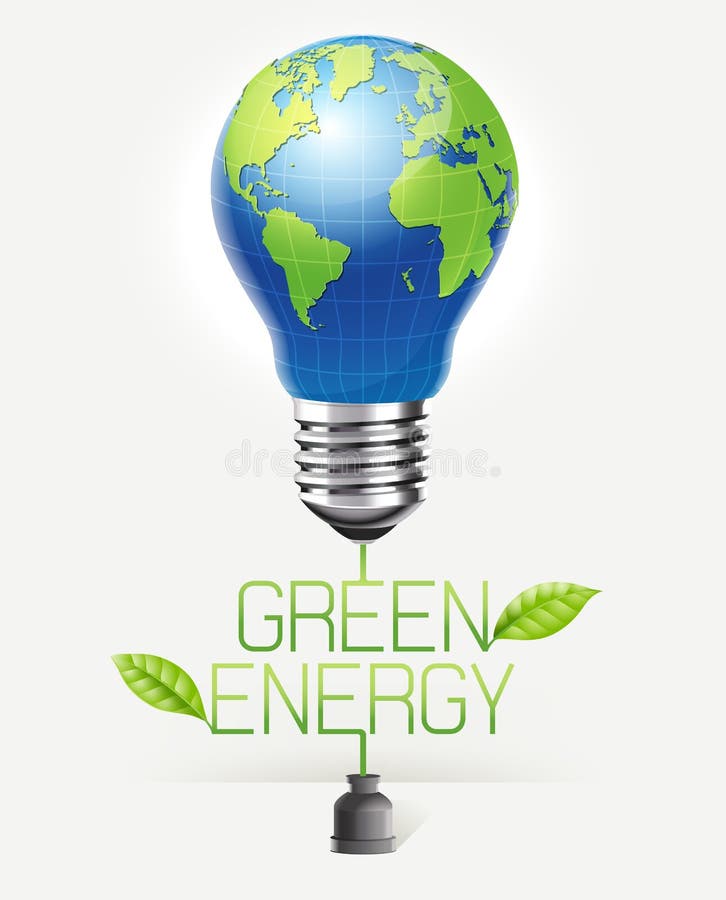 Progettazione concettuale verde di energia Vettore di forma del globo del mondo della lampadina royalty illustrazione gratis Progettazione concettuale verde di energia Vettore di forma del globo del mondo della lampadina royalty illustrazione gratis