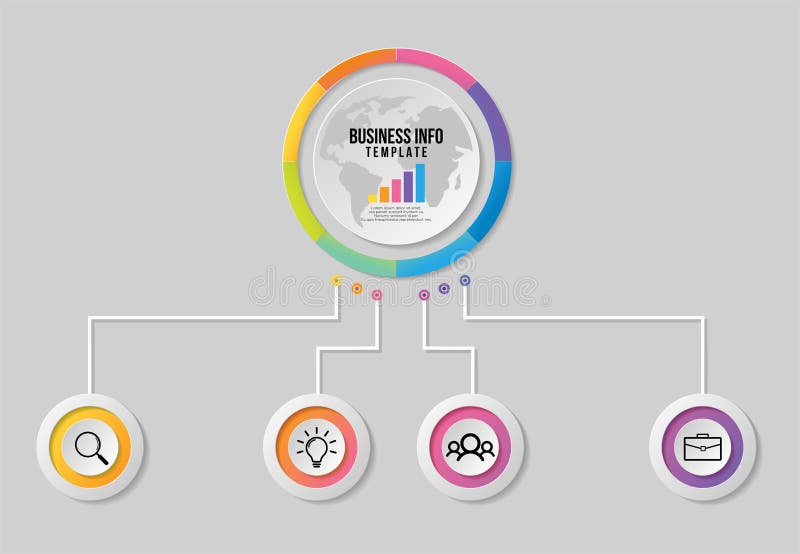 Progettazione del modello degli elementi di Infographics di vettore La cronologia di visualizzazione di dati di gestione con le i royalty illustrazione gratis Progettazione del modello degli elementi di Infographics di vettore La cronologia di visualizzazione di dati di gestione con le i royalty illustrazione gratis