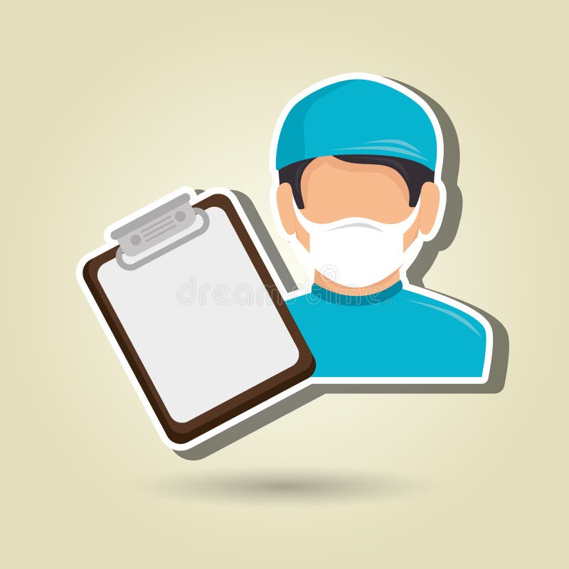 Progettazione del professionista del settore medico-sanitario royalty illustrazione gratis Progettazione del professionista del settore medico-sanitario royalty illustrazione gratis
