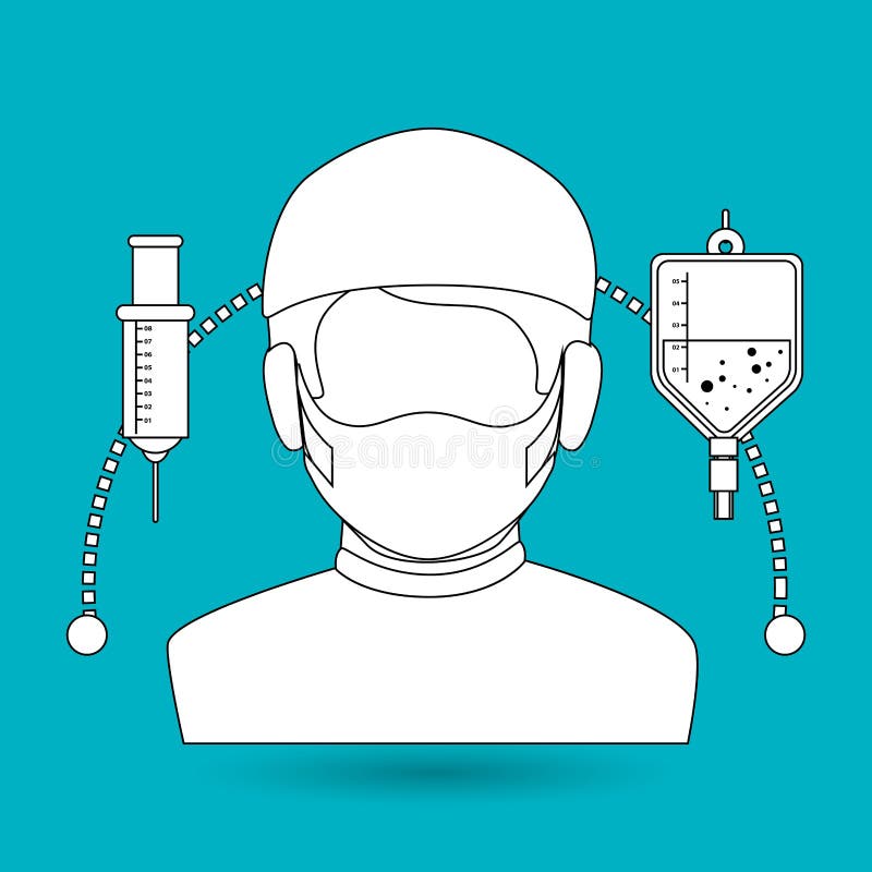 Progettazione del professionista del settore medico-sanitario illustrazione vettoriale Progettazione del professionista del settore medico-sanitario illustrazione vettoriale