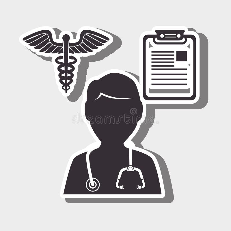 Progettazione del professionista del settore medico-sanitario royalty illustrazione gratis Progettazione del professionista del settore medico-sanitario royalty illustrazione gratis