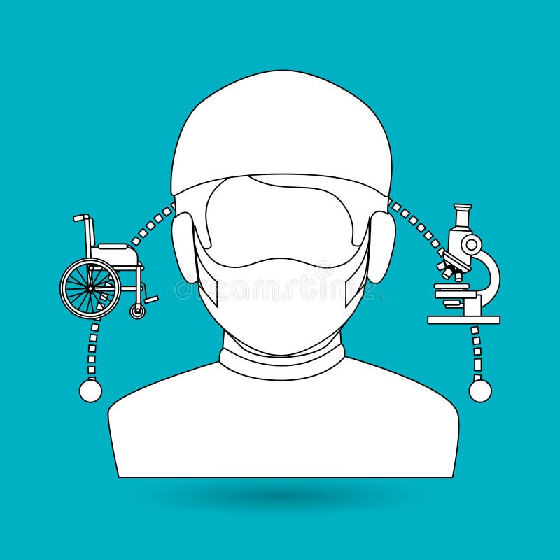Progettazione del professionista del settore medico-sanitario royalty illustrazione gratis Progettazione del professionista del settore medico-sanitario royalty illustrazione gratis