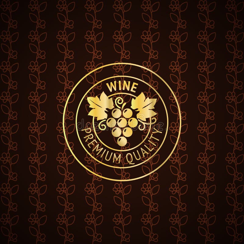 Progettazione dell'etichetta del vino dell'oro royalty illustrazione gratis Progettazione dell'etichetta del vino dell'oro royalty illustrazione gratis