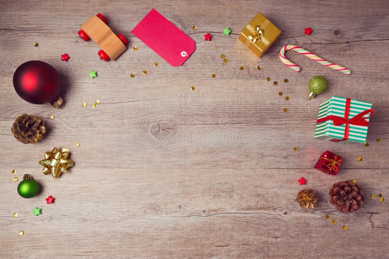 Progettazione dell'intestazione del sito Web di Natale con le decorazioni rustiche fotografia stock Progettazione dell'intestazione del sito Web di Natale con le decorazioni rustiche fotografia stock