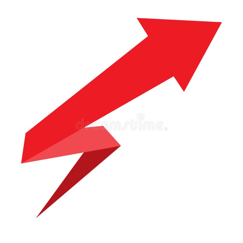 Progettazione della freccia per il infographics Freccia rossa su priorità bassa bianca illustrazione di stock Progettazione della freccia per il infographics Freccia rossa su priorità bassa bianca illustrazione di stock