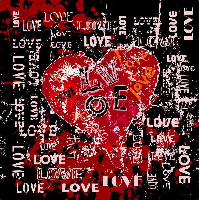 Progettazione di amore illustrazione di stock Progettazione di amore illustrazione di stock