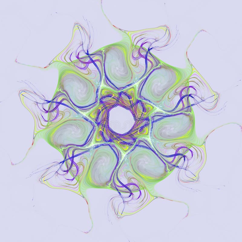 Progettazione di arte di Digital Struttura variopinta astratta di frattale Reticolo di fiore illustrazione di stock Progettazione di arte di Digital Struttura variopinta astratta di frattale Reticolo di fiore illustrazione di stock