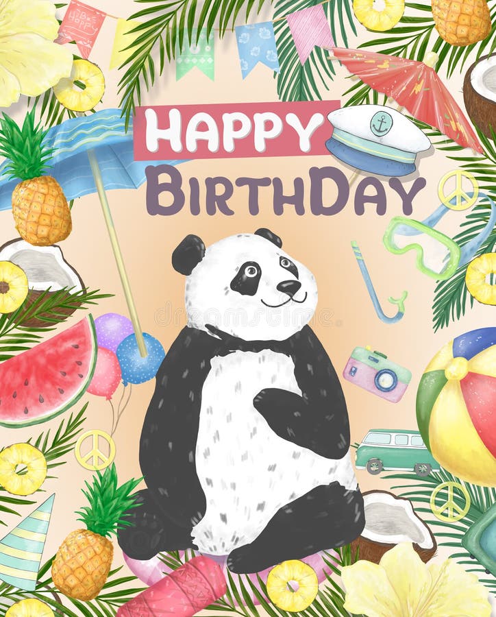 Cartolina D Auguri Con Il Panda Illustrazioni Vettoriali E Clipart Stock 11 Illustrazioni Stock