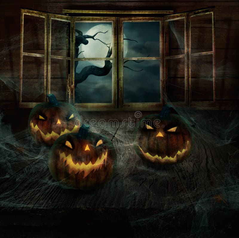 Progettazione di Halloween - zucche abbandonate illustrazione vettoriale Progettazione di Halloween - zucche abbandonate illustrazione vettoriale