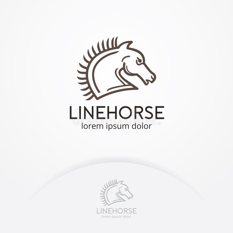 Progettazione di logo del cavallo illustrazione di stock Progettazione di logo del cavallo illustrazione di stock