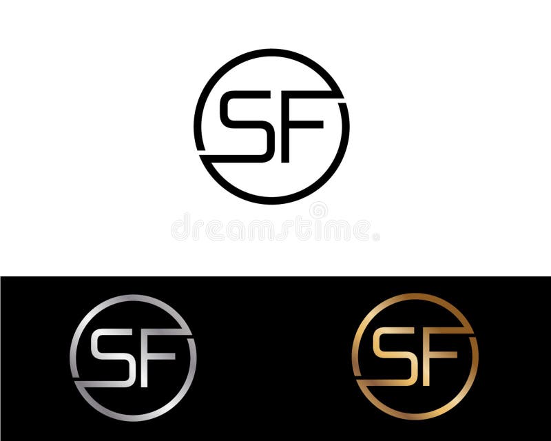 Progettazione di logo della lettera di forma del cerchio di SF royalty illustrazione gratis Progettazione di logo della lettera di forma del cerchio di SF royalty illustrazione gratis