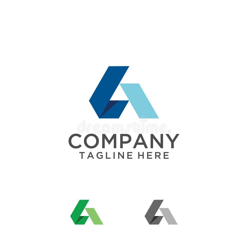 Progettazione di logo di media della lettera A illustrazione vettoriale Progettazione di logo di media della lettera A illustrazione vettoriale