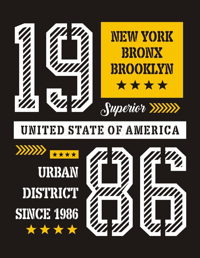 Progettazione di tipografia di New York, immagine di vettore illustrazione di stock Progettazione di tipografia di New York, immagine di vettore illustrazione di stock