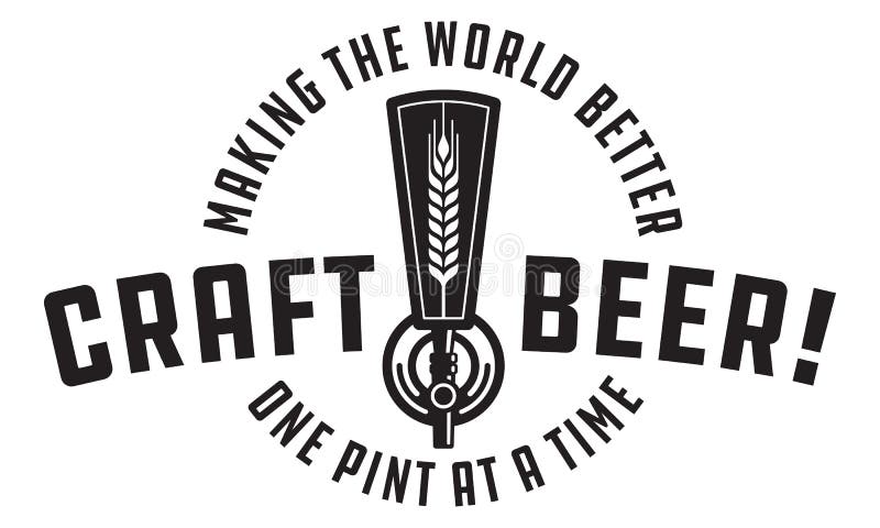 Progettazione di vettore del rubinetto del progetto della birra del mestiere illustrazione di stock Progettazione di vettore del rubinetto del progetto della birra del mestiere illustrazione di stock