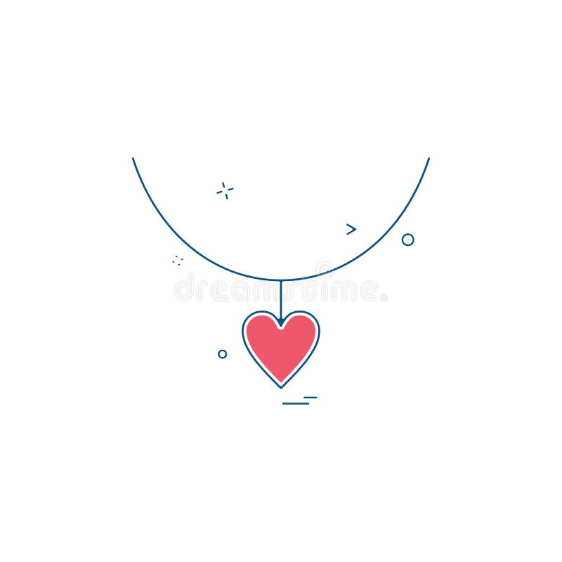 progettazione di vettore dell'icona della collana del regalo di amore del cuore royalty illustrazione gratis progettazione di vettore dell'icona della collana del regalo di amore del cuore royalty illustrazione gratis