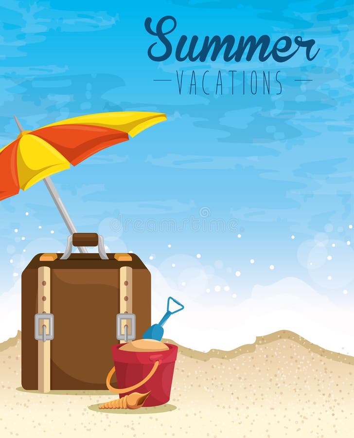 Progettazione di viaggio di vacanze estive royalty illustrazione gratis Progettazione di viaggio di vacanze estive royalty illustrazione gratis
