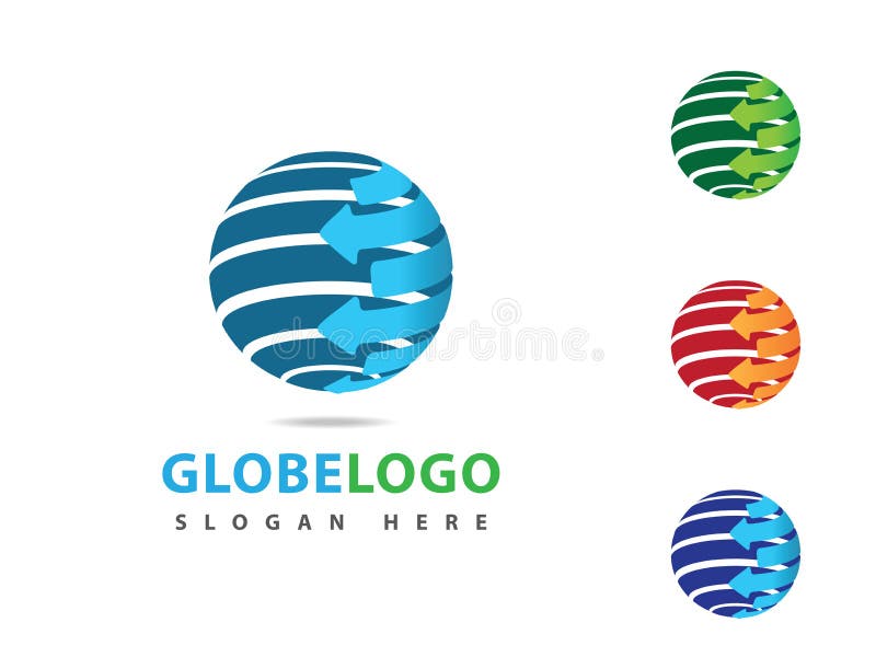 progettazione dinamica di vettore dell'icona di logo della sfera del globo illustrazione vettoriale progettazione dinamica di vettore dell'icona di logo della sfera del globo illustrazione vettoriale