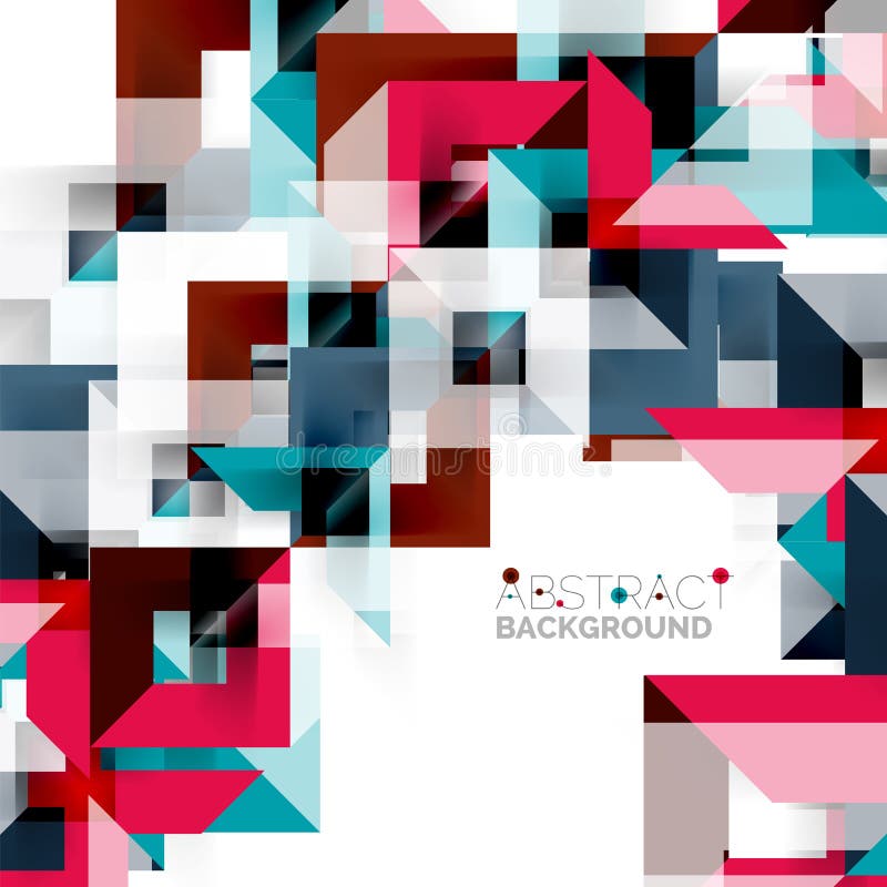 Progettazione geometrica quadrata moderna del modello su bianco illustrazione vettoriale Progettazione geometrica quadrata moderna del modello su bianco illustrazione vettoriale