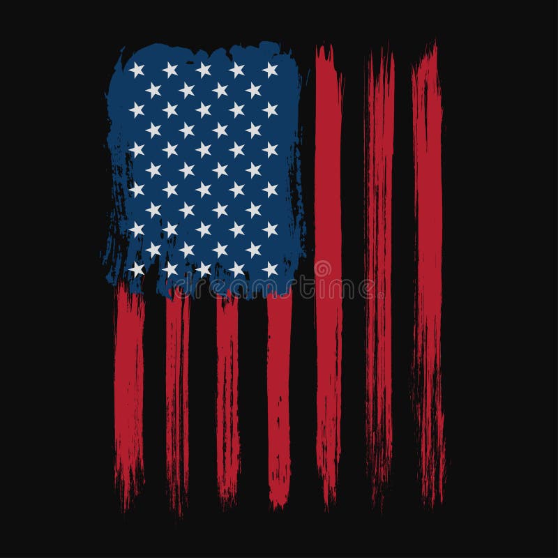 Progettazione grafica della maglietta con struttura di lerciume e della bandiera americana Progettazione della camicia di tipogra illustrazione vettoriale Progettazione grafica della maglietta con struttura di lerciume e della bandiera americana Progettazione della camicia di tipogra illustrazione vettoriale