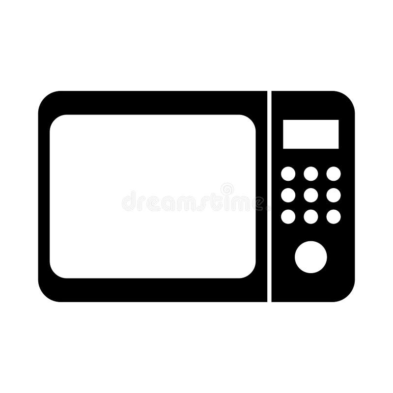 Black microwave vector illustration graphic design icon. Black microwave vector illustration graphic design icon