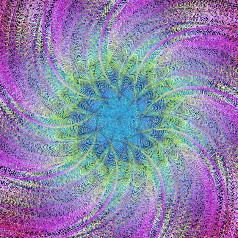 Progettazione grafica digitale generata da computer astratta illustrazione di stock