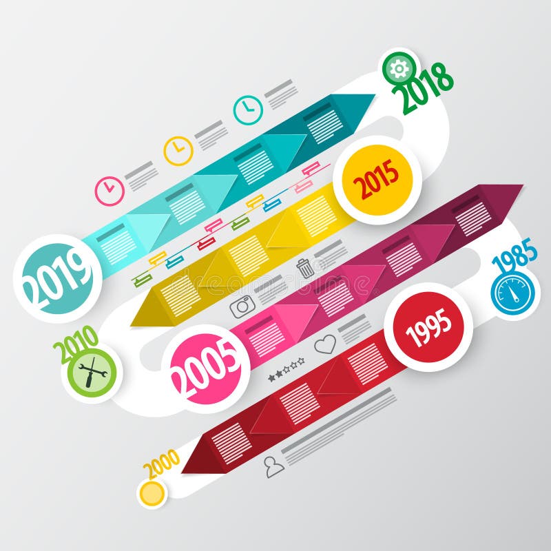 Progettazione infographic di vettore Cronologia variopinta di affari di Infographics royalty illustrazione gratis Progettazione infographic di vettore Cronologia variopinta di affari di Infographics royalty illustrazione gratis
