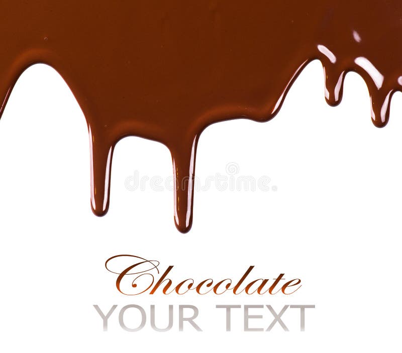 Progettazione liquida del confine del cioccolato fotografie stock Progettazione liquida del confine del cioccolato fotografie stock