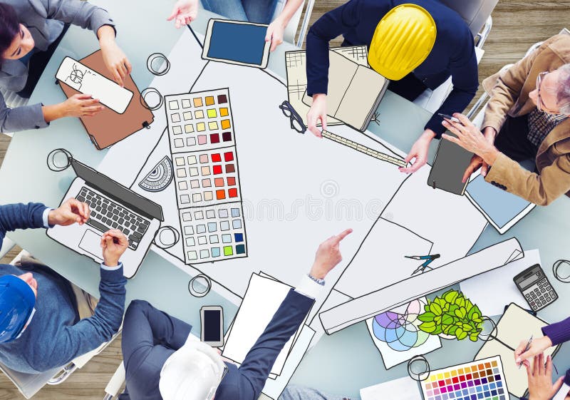 Progettazione Team Planning per un nuovo progetto fotografie stock Progettazione Team Planning per un nuovo progetto fotografie stock