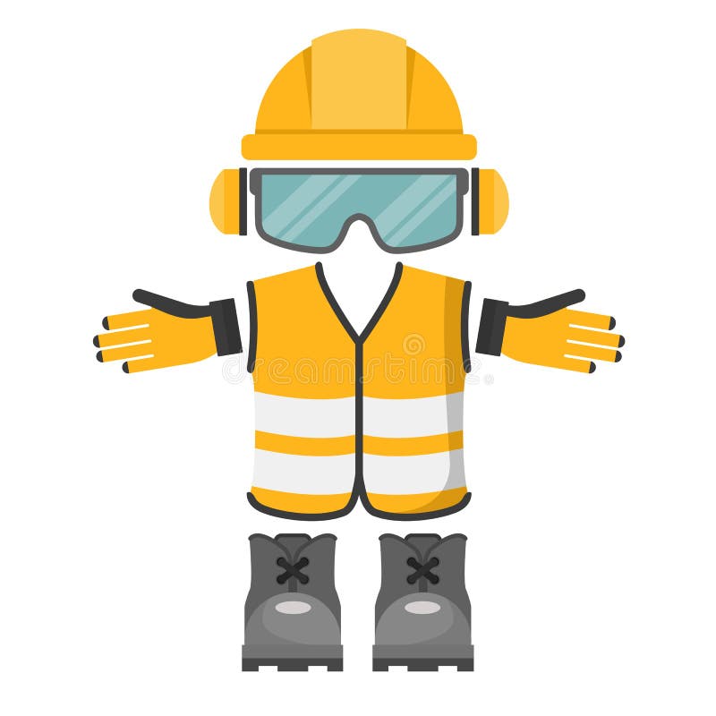 Progettazione vettoriale di dispositivi di protezione individuale per il lavoro Salute e sicurezza sul lavoro royalty illustrazione gratis Progettazione vettoriale di dispositivi di protezione individuale per il lavoro Salute e sicurezza sul lavoro royalty illustrazione gratis