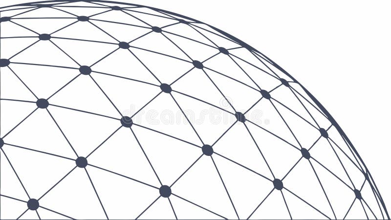 Progettazione vettoriale struttura struttura di rete dome geografica astratta - AI generativa royalty illustrazione gratis